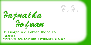hajnalka hofman business card